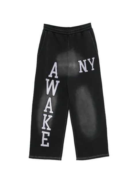 Awake NY letter appliqués trousers Black AWKSP26PA005