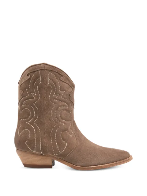 Julie Dee embroidered cowboy boots Brown ME609