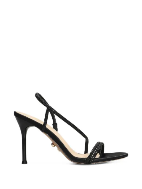 TWENTY FOURHAITCH Flamenco crystal-embellished sandals Black FLAMENCO