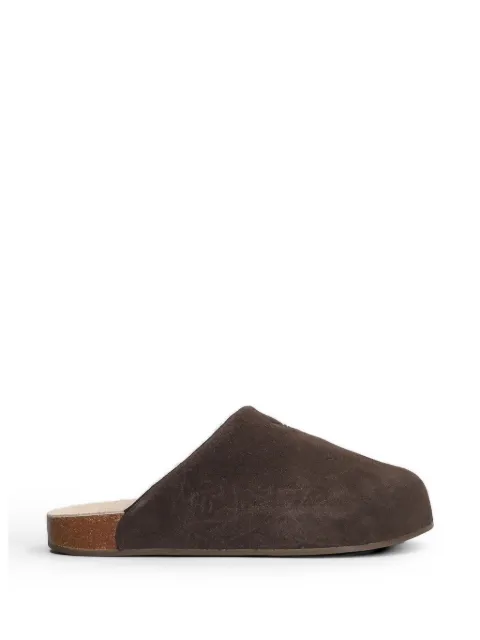 adidas Adimule logo-detail leather mules Brown JR2306