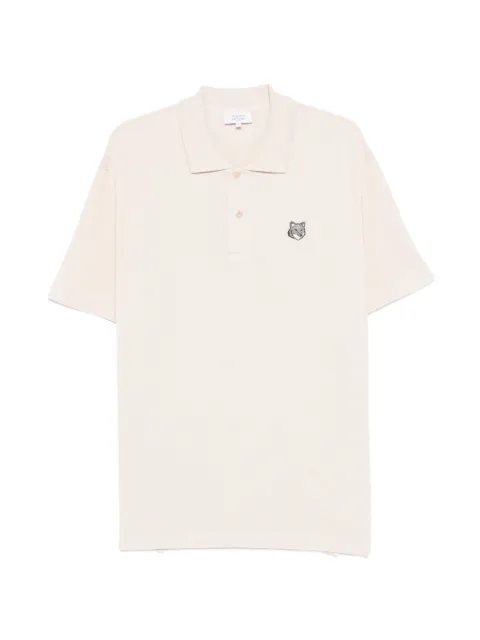Maison Kitsuné Fox Head polo shirt Neutrals PM00210KP0001