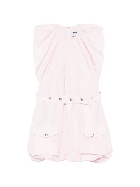 MSGM pocket belted mini dress Pink 4041MDA29267107
