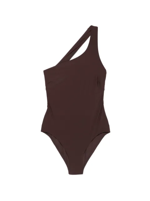 BONDI BORN Colette one-shoulder swimsuit Brown SIM218S