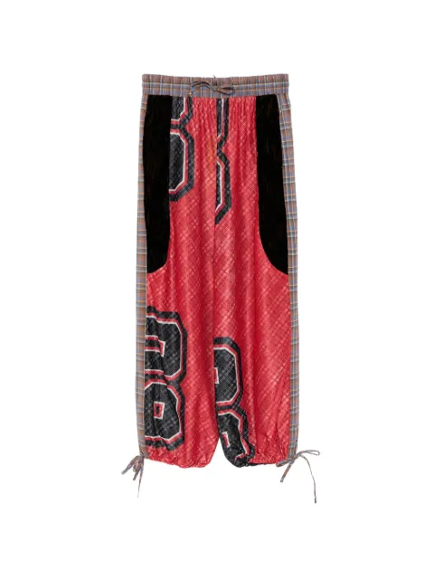 Chopova Lowena plaid panelled trousers Black 4167BASKETBALLTRACKPANTSSS26