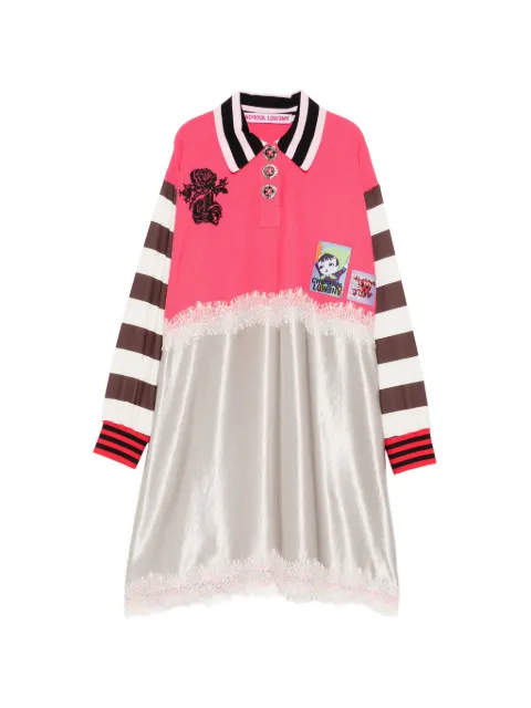 Chopova Lowena contrasting collar dress Pink 1377PINKPOLODRESSSS26