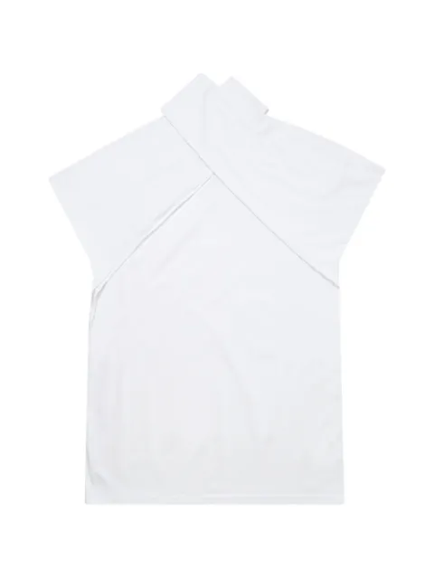 Setchu wrap-detail T-shirt White T040C001WHITE
