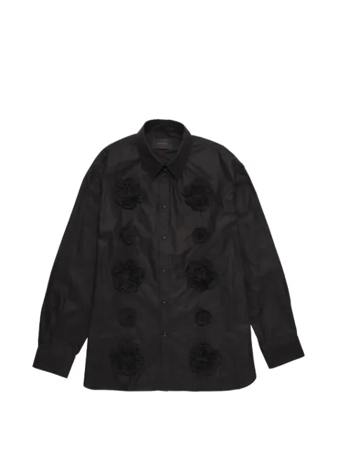 Simone Rocha floral-appliqué shirt Black 5185F1287SS26BLACK