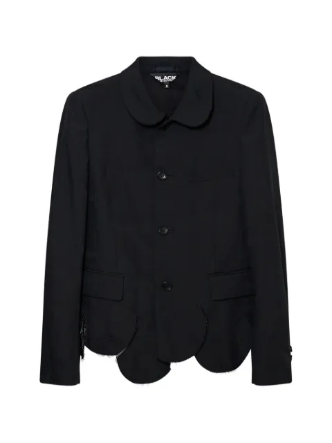 Black Comme Des Garçons scalloped-hem Peter Pan-collar jacket Black 1QJ018052