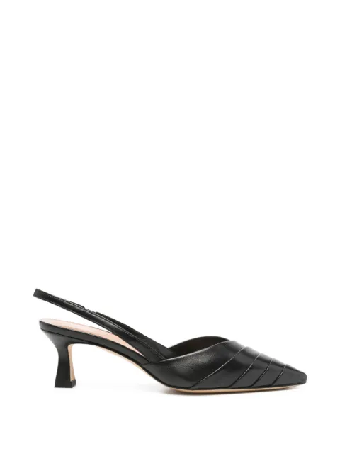 Julie Dee slingback pleated heeled pumps Black CE411