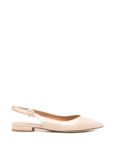 Julie Dee pointed slingback flat pumps Neutrals CE408