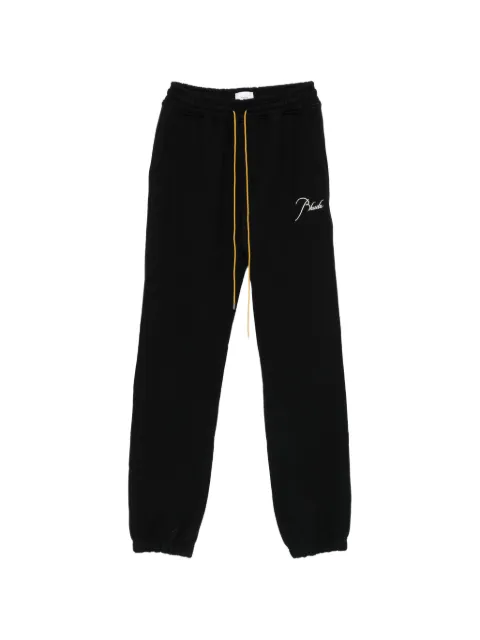 RHUDE drawstring script logo trousers Black RHPS26PA02012
