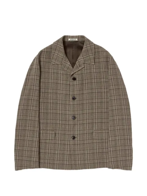 Auralee checks jacket Neutrals A26SJ01SNPS26DARKBROWNCHEC