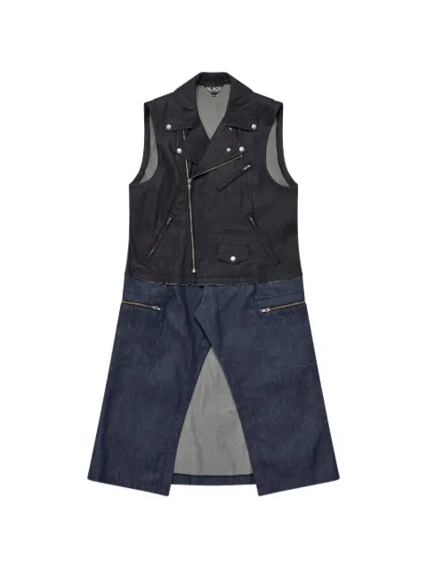 Black Comme Des Garçons panelled gilet Blue 1QA001