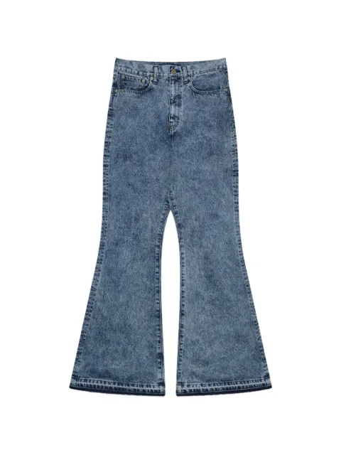 Junya Watanabe MAN acid-wash bootcut jeans Blue WQP012