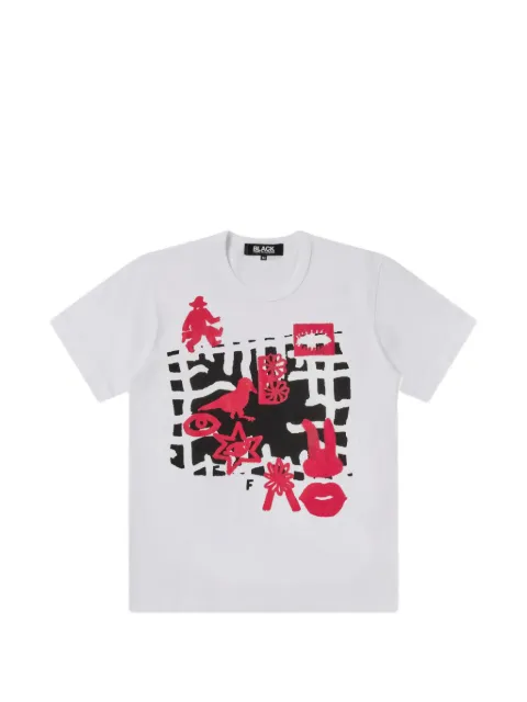Black Comme Des Garçons graphic-print T-shirt White 1QT501