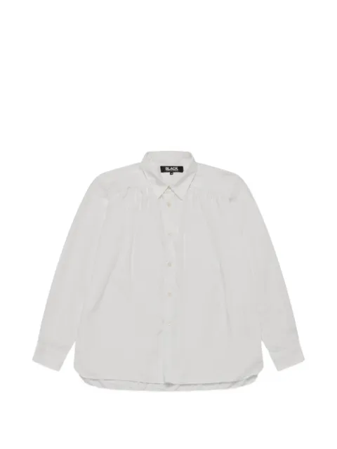 Black Comme Des Garçons gathered shirt White 1QB005052
