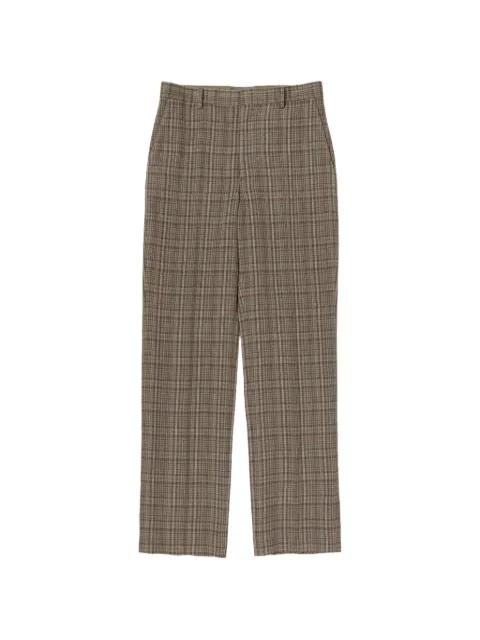 Auralee checks trousers Neutrals A26SP02SN