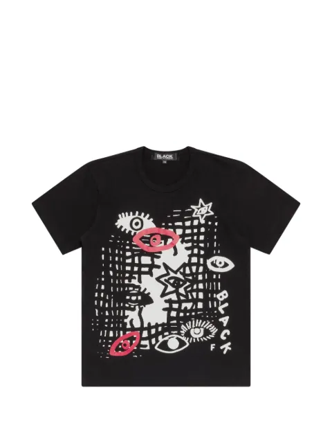 Black Comme Des Garçons graphic-print T-shirt Black 1QT505