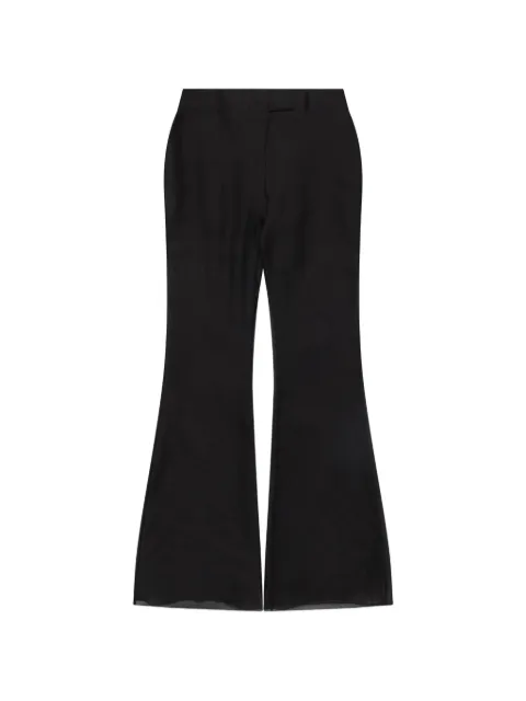 matieres fecales sheer flared trousers Black MAT02P105SS26SCLERABLACK