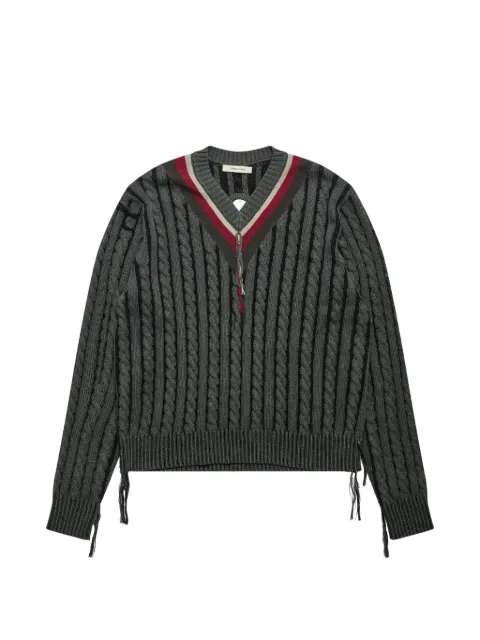 Craig Green cable-knit tassel-detail sweater Grey CGSS26CKNJU71
