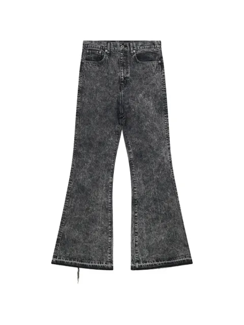 Junya Watanabe MAN acid-wash frayed-hem jeans Grey WQP011