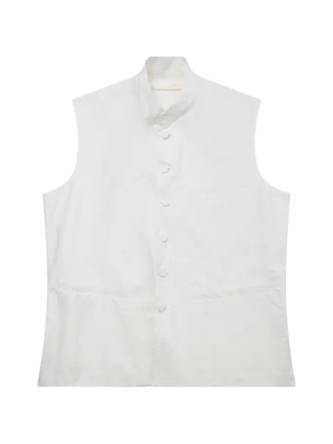Egg button-up waistcoat White BUNDISS26CANVASTHINWHITE