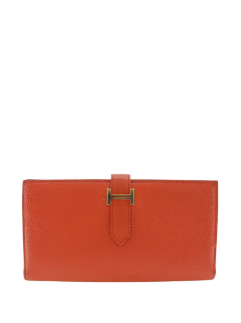 Hermès Pre-Owned 2015 Epsom Bearn Soufflet Wallet long wallets Orange TO2OGS0IPSN79XEJ
