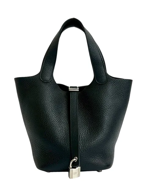 Hermès Pre-Owned 2017 Clemence Picotin Lock 18 handbag Black OL0G4PX26UCDHY3A