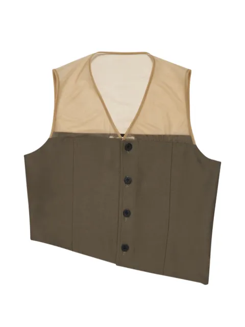 Niccolò Pasqualetti asymmetric panelled top Green NP09T003CCAVPJTTTAUPEOYST