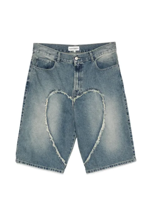 CARNE BOLLENTE heart denim shorts Blue SS26SH0101