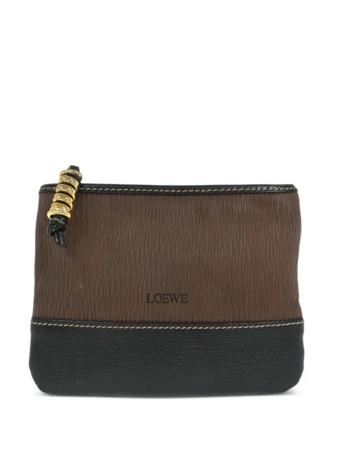 Loewe Pre-Owned 1990-2000s Velasquez two-tone leather pouch bag Brown 155475