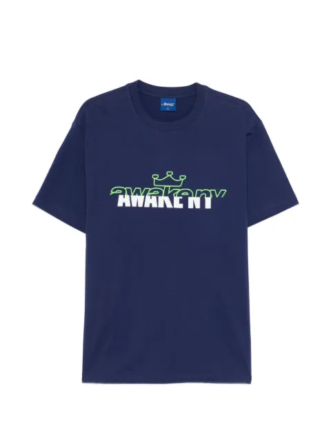 Awake NY Headcrack Champs logo-detail T-shirt Blue AWKSP26TS009