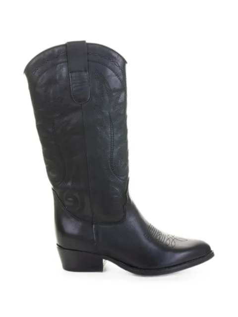 Delduca embroidered cowboy boots Black DD157EVOLUTIONNERO