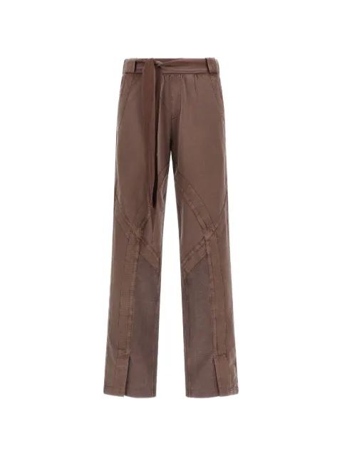 The Attico panelled split trousers Brown 260WCP00292064