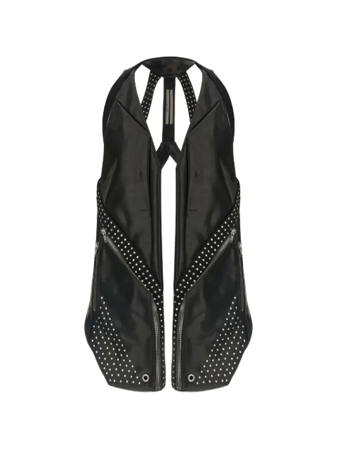 Rick Owens Temple leather vest Black RR01F2910LGBR3S