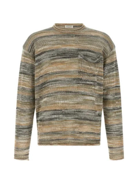 Roberto Collina striped crew-neck sweater Neutrals 261MYA3900118