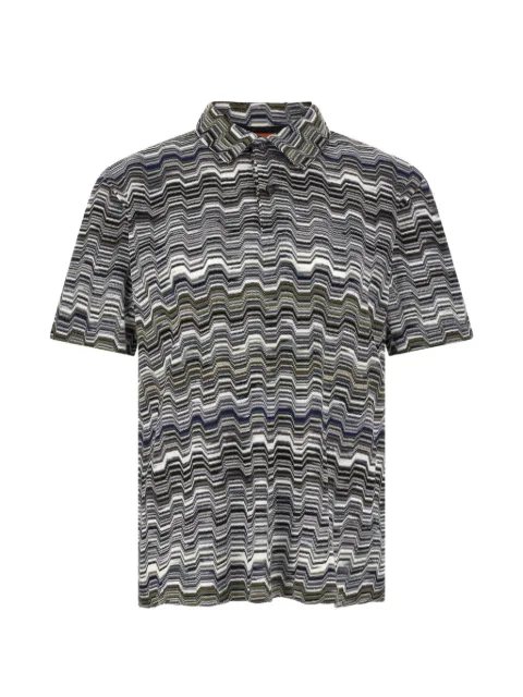 Missoni zig-zag jacquard polo shirt Green US26S20BBR014O