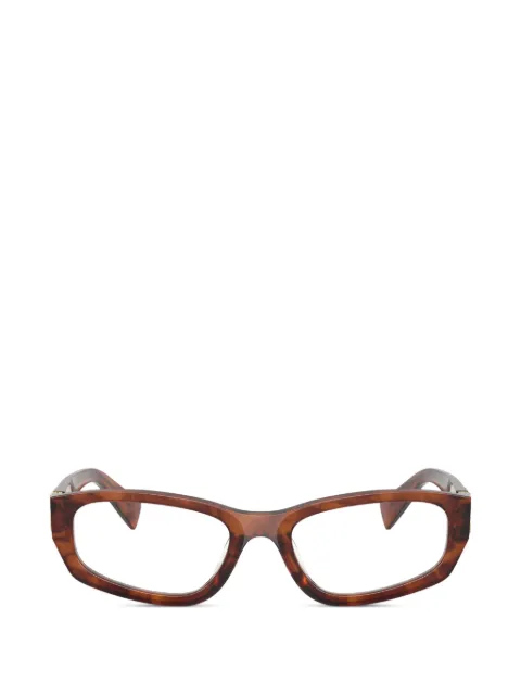 Miu Miu Eyewear logo-detail glasses Brown MU04YV