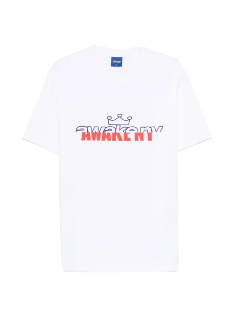 Awake NY Headcrack Champs logo T-shirt White AWKSP26TS009