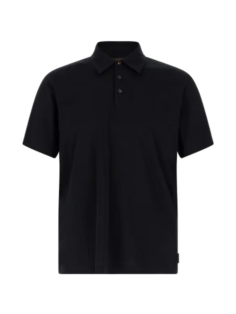 Zanone buttoned short-sleeve polo shirt Blue 810382ZQ317Z0542