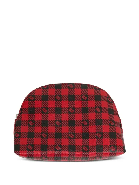 APEE™ by *A BATHING APE® checked make up bag Red AS290A6