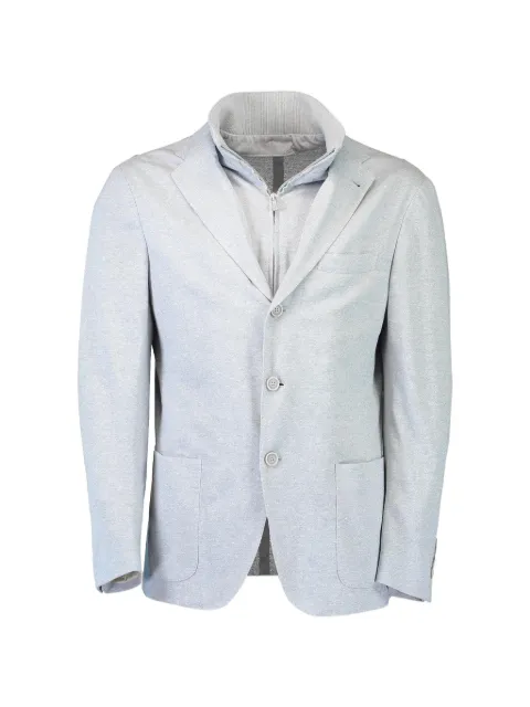 Eleventy single breasted collar jacket Blue M75GIAK07BTCCTES0M11308