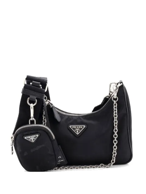 Prada Pre-Owned Re-Edition 2005 Shoulder Bag Tessuto Small crossbody bag Black Q7DSA84P9H6ATMS1