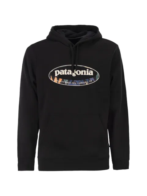Patagonia logo-print hoodie Black 39724BKLO