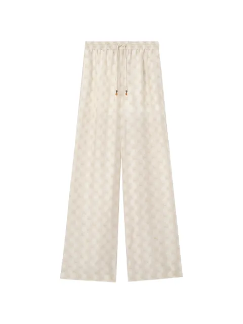 Burberry Knight Checkerboard silk pyjama trousers Neutrals 8123118