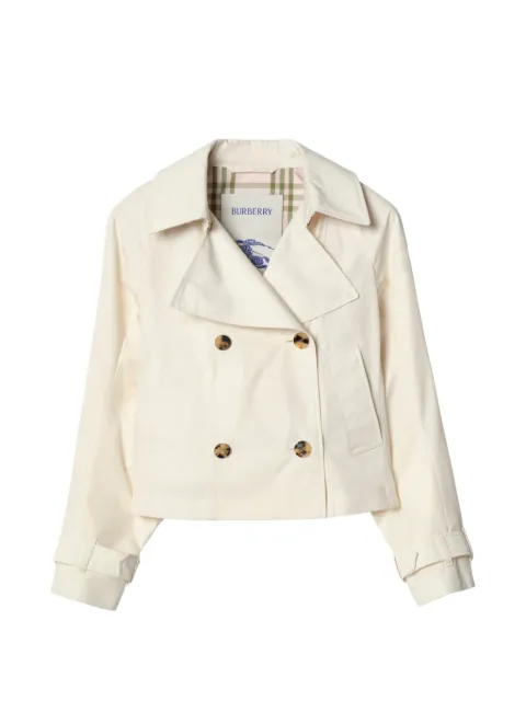 Burberry cropped lightweight Ladybrook trench jacket​ Neutrals 8123094