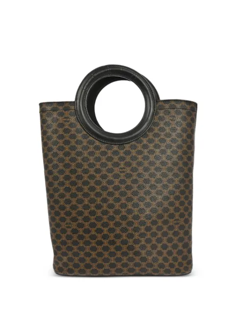 Celine Pre-Owned 1990-2000 macadam handle tote bag Black 126483