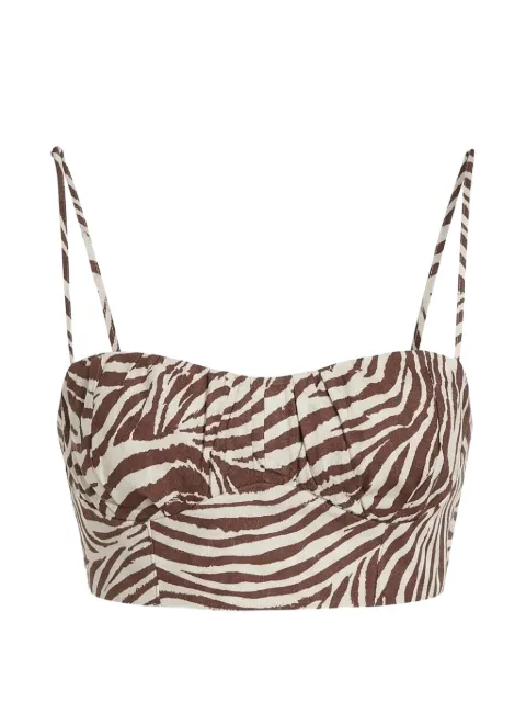 Nicholas Yulia top - striata print Brown R26T1931LB