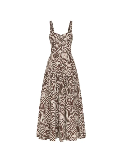 Nicholas Valeria dress - striata print Brown R26D2869LB