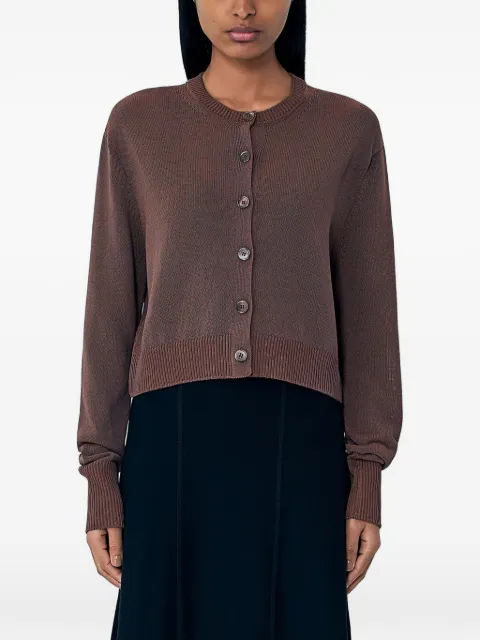 OUR LEGACY Micro button-up cardigan Brown W2263MC